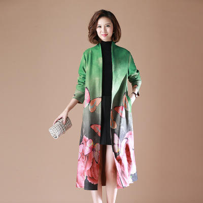 XX-洋气高贵长袖风衣大码爆款多色可选鹿皮绒外套 商品图1