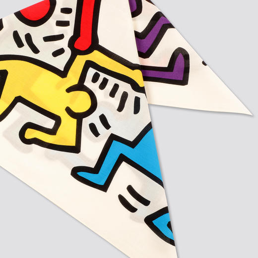 棉印花小方巾（Keith Haring街头绘画艺术家作品） 商品图5