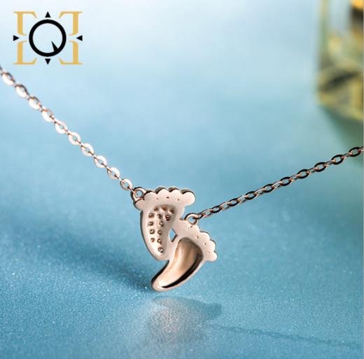 【美妆饰品】钻石脚丫项链 商品图2