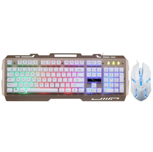 【键鼠套装】追光豹G700USB 有线光电金属钢板游戏竞技鼠标键盘套装 商品图1