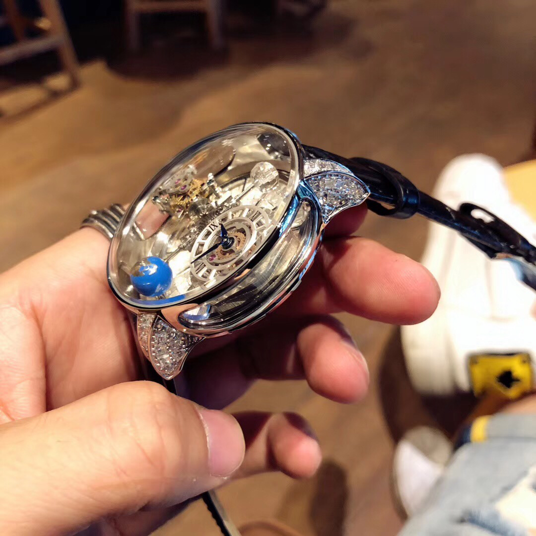 捷克豹epicxchrono系列球体星空盘大表盘石英机芯艺术系手表水晶玻璃