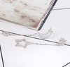 【首饰】s925纯银简约锆石星星月亮耳环 商品缩略图2
