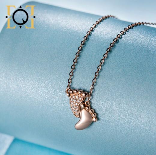 【美妆饰品】钻石脚丫项链 商品图1