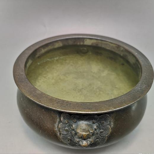 精工铜狮子头香炉 商品图0