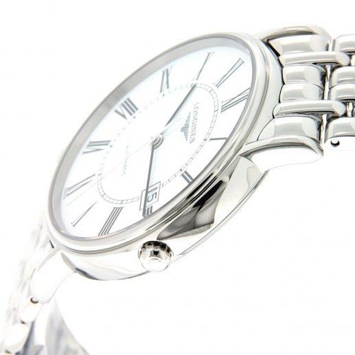 Longines浪琴男士ELEGANCE时尚系列白色哑光表盘精钢外壳表带抗磨损合成蓝宝石表镜L619/888自动机械表防水腕表JPY带授权招加盟代理 商品图4