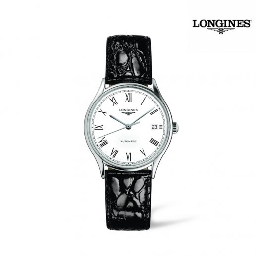 Longines浪琴男士ELEGANCE律雅系列白色哑光表盘精钢外壳皮表带抗磨损合成蓝宝石表镜L619/888自动机械表防水腕表JPY带授权招加盟代理