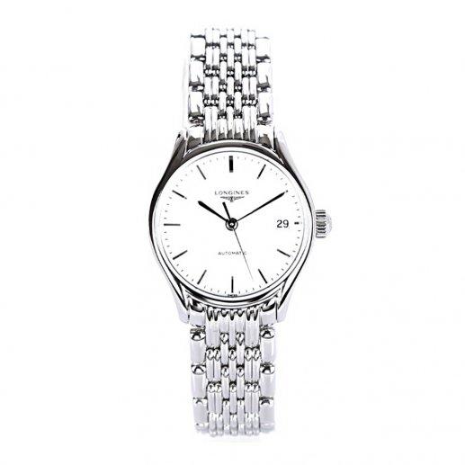 Longines浪琴女士ELEGANCE律雅系列白色哑光表盘精钢外壳表带抗磨损合成蓝宝石表镜L595/592自动机械表防水腕表JPY带授权招加盟代理 商品图0