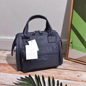 【一般贸易】anello日本潮流新款麻衣布斜跨三用包171118 大号 藏青