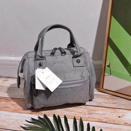 【一般贸易】anello日本潮流新款麻衣布斜跨三用包171118 大号 灰色 商品图0