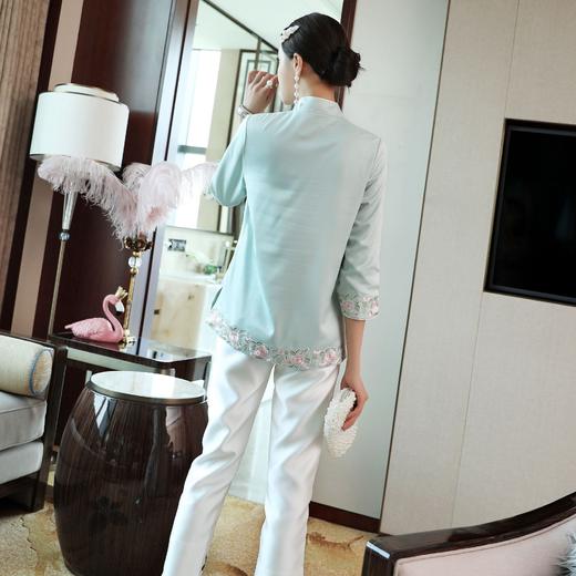 RFG-秋季新款民族风刺绣改良重工立领绣斜襟系扣上衣外套 商品图2