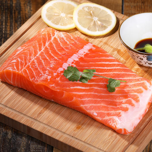 一篮鲜尝法罗三文鱼中段一份400g整块无切片