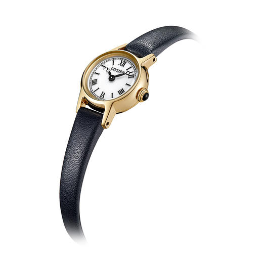 西铁城（CITIZEN）光动能女表)不锈钢镀金小牛皮复古款EG2995-01A 商品图2