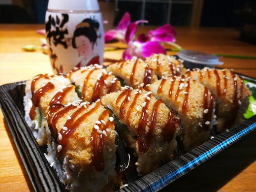 寿司李公主卷蟹柳天妇罗油花黄瓜