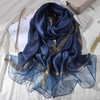 FS-SJZSJP-1015秋季新款欧根纱丝巾金线纯色旗袍披肩 商品缩略图0