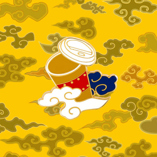 金地彩云蓝龙徽章系列-故宫角楼小红杯徽章 商品图0