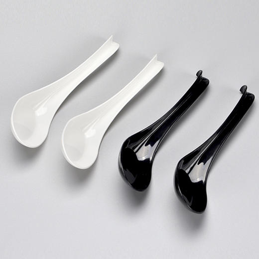 喇叭花一次性勺子塑料汤勺吃饭勺 甜品勺调羹外卖汤勺水晶勺 商品图9