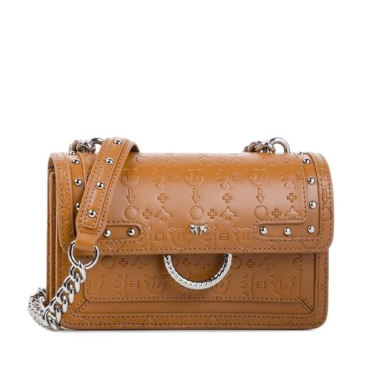 【香港直邮】QHSS19 Pinko 品高 女士牛皮浅棕色挎包 1P21AN-Y5EYL47 商品图0