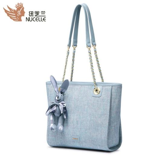 【一般贸易】【授权商品】纽芝兰（NUCELLE） 新款韩版休闲托特女包 雾霾蓝455 商品图0