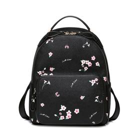 【一般贸易】【授权商品】欧时纳（JUST STAR） 韩版印花大容量女士双肩包 子夜黑831