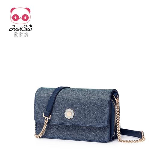 【一般贸易】【授权商品】欧时纳（JUST STAR）新款单肩链条风琴包 暗夜蓝149 商品图0