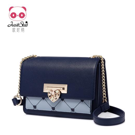【一般贸易】【授权商品】欧时纳（JUST STAR）韩版单肩斜挎女包977 时尚蓝 商品图0
