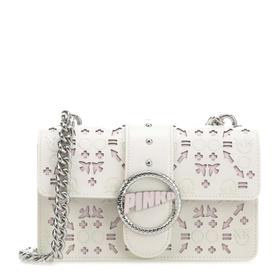 【香港直邮】QHSS19 Pinko 品高 女士牛皮白色拼红色挎包 1P21BF-Y5EQZN3