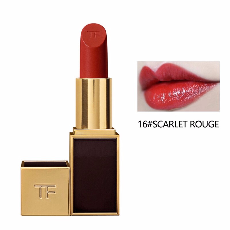 Tom Ford/TF 黑金黑管唇膏/口红 16号色 SCARLET ROUGJPY带授权招加盟代理