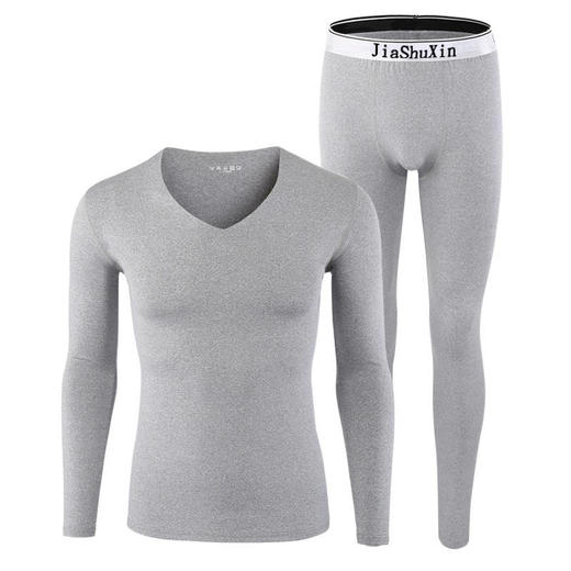 主播推荐【37度恒温自发热】冬季超薄V领无痕加绒保暖内衣男士秋衣裤套装 商品图2