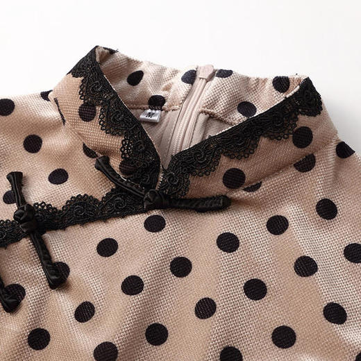 民国风改良，波点印花旗袍裙AYK-QF190817 商品图3