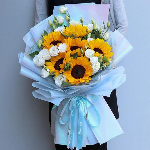 炙热的爱花材6朵向日葵