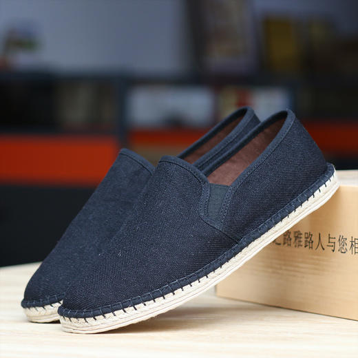 【买麻鞋，雅路人】防脚臭，雅路人男士手工千层底布鞋中老年爸爸鞋休闲散步鞋YQ-05 商品图1