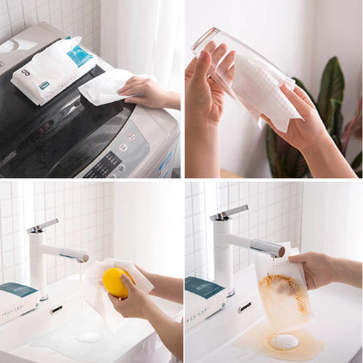 干湿两用懒人抹布 | 重复使用洗碗布不沾油厨房一次性可水洗抹布. 商品图5