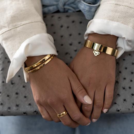 北京仓｜Skultuna-Icon-磨砂金色 窄款 手镯（男女同款）［瑞典设计师］ 商品图2