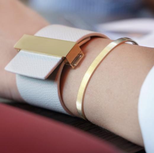 北京仓｜Skultuna-Ribbed-抛光金色/窄款 手镯（男女同款）［瑞典设计师］ 商品图3