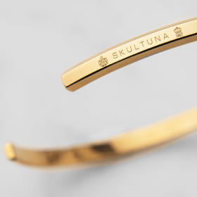 北京仓｜Skultuna-Icon-抛光金色 窄款 手镯（男女同款）［瑞典设计师］