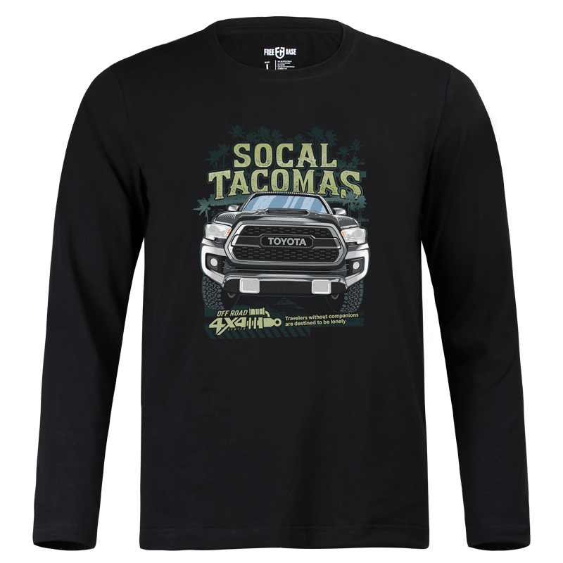 TOYOTA烫画印花穿越丛林越野车长袖休闲T恤打底体恤 NMT-1077