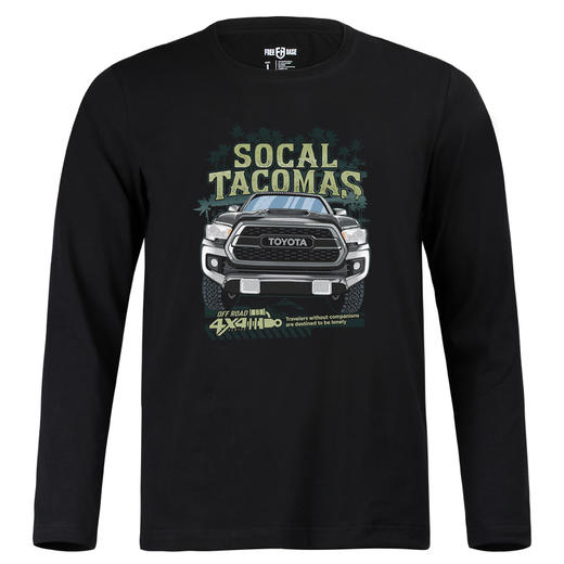 TOYOTA烫画印花穿越丛林越野车长袖休闲T恤打底体恤 NMT-1077 商品图0