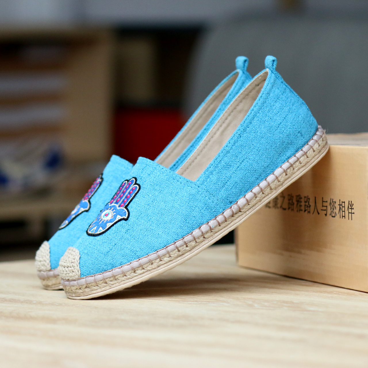 【买麻鞋，雅路人】防脚臭，春夏款手工千层底布鞋亚麻底女鞋千层底布鞋女1904-03W