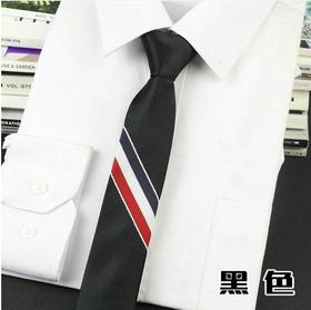 清仓特价TB蓝白红织带领带韩版窄领带拉链懒人领带