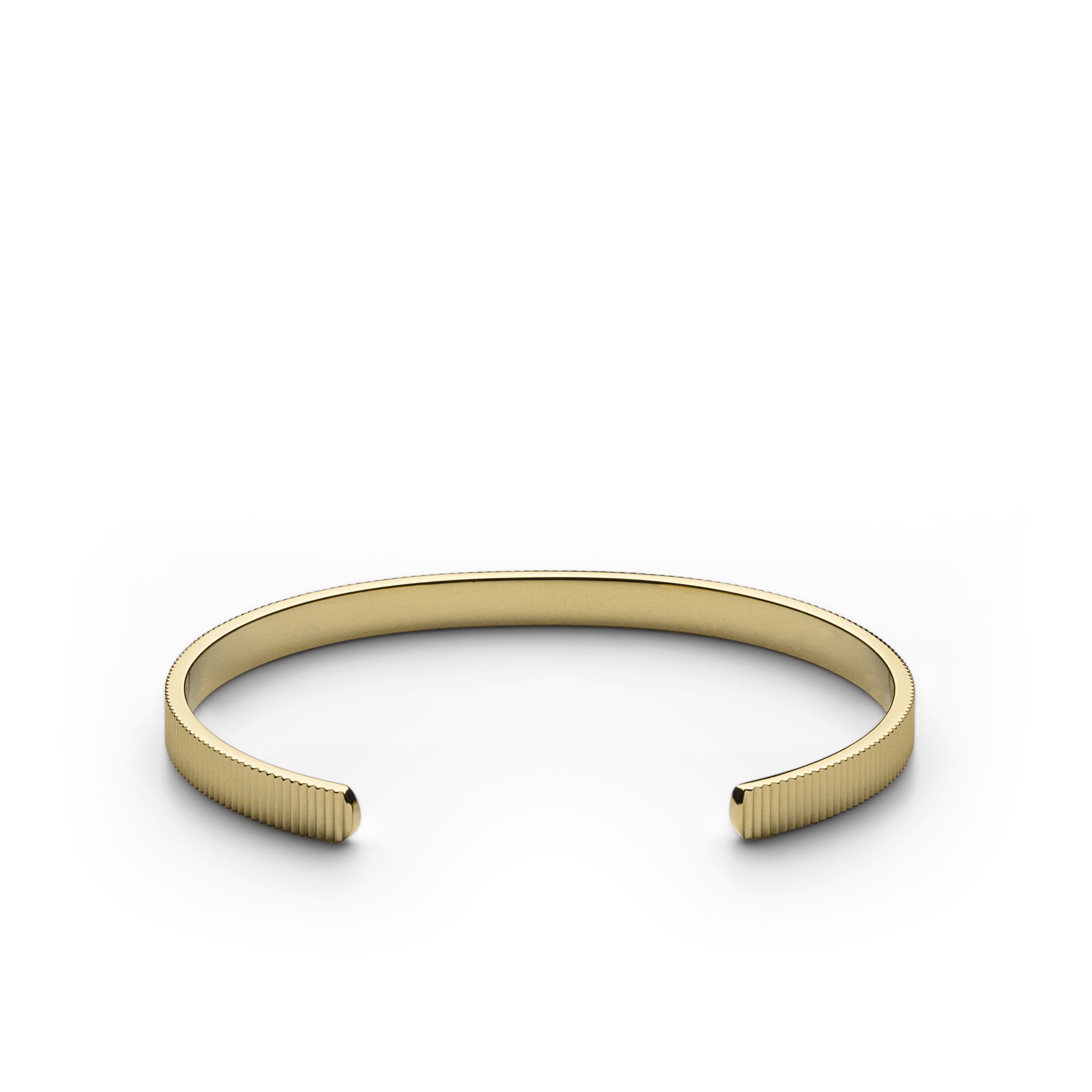 北京仓｜Skultuna-Ribbed-抛光金色/窄款 手镯（男女同款）［瑞典设计师］