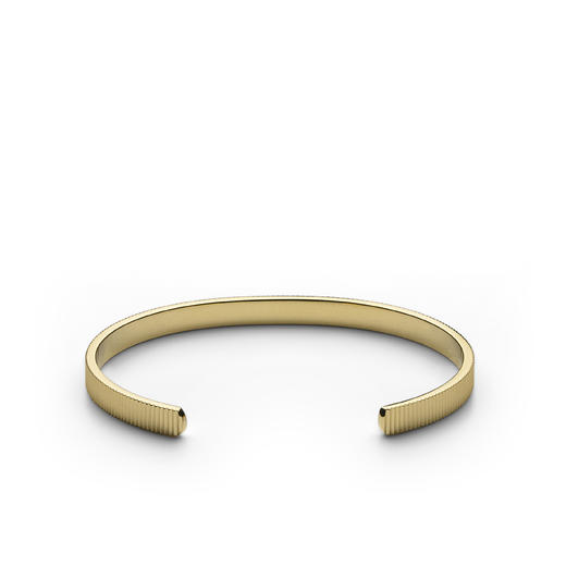 北京仓｜Skultuna-Ribbed-抛光金色/窄款 手镯（男女同款）［瑞典设计师］ 商品图0