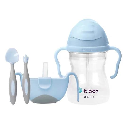 澳洲B.box吸管杯勺叉吸管碗冰淇淋三件套宝宝学吃饭儿童餐具套装 商品图2