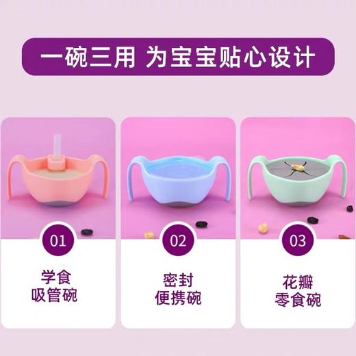 澳洲 B.box三合一婴儿辅食碗婴儿吸管碗儿童餐具训练学食碗零食碗 商品图2