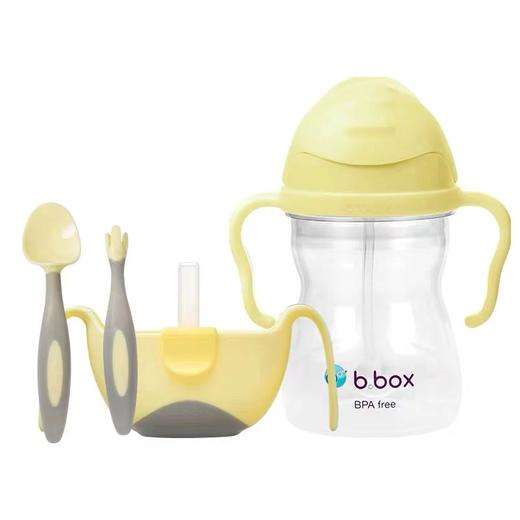 澳洲B.box吸管杯勺叉吸管碗冰淇淋三件套宝宝学吃饭儿童餐具套装 商品图1
