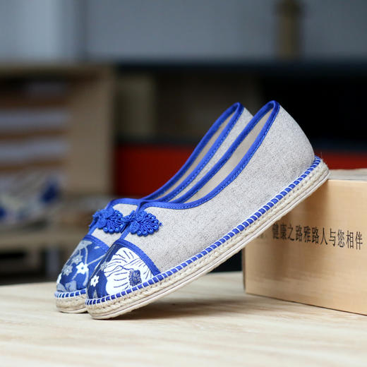 【买麻鞋,雅路人】防脚臭,春夏款纯手工千层底布鞋亚麻底民族风女鞋