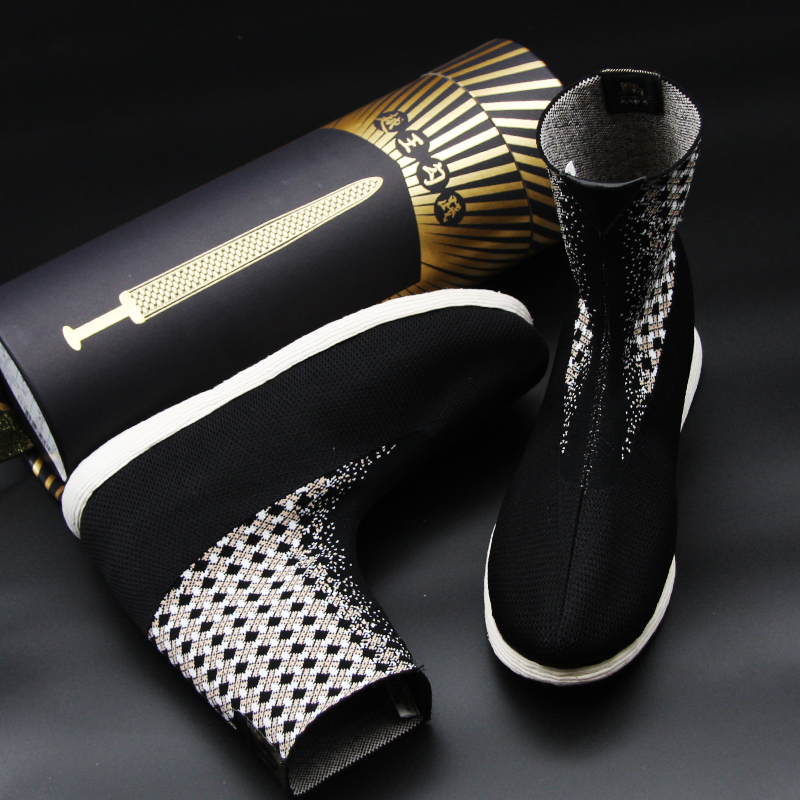 内联升男鞋手工单鞋千层底IP衍生国家宝藏系列之越王勾践袜鞋布鞋GB8150