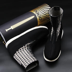 内联升男鞋手工单鞋千层底IP衍生国家宝藏系列之越王勾践袜鞋布鞋GB8150