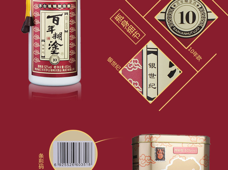 百年糊涂52度银世纪450ml贵州茅台镇浓香型白酒特价_04.jpg