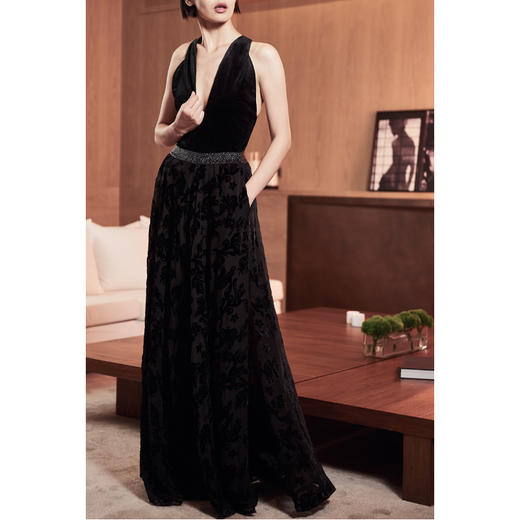 CG｜Velvet Sabrina Maxi Skirt [丝绒提花半裙] 商品图1