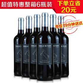 西班牙银马干红750ml(6瓶装)（送6只杯子+醒酒器）